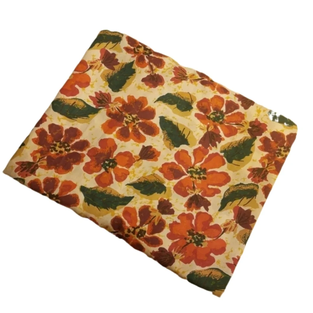 Fall Wedding Tablecloth Burnt Orange And Burgundy Flowers And Leaves Rustic Love